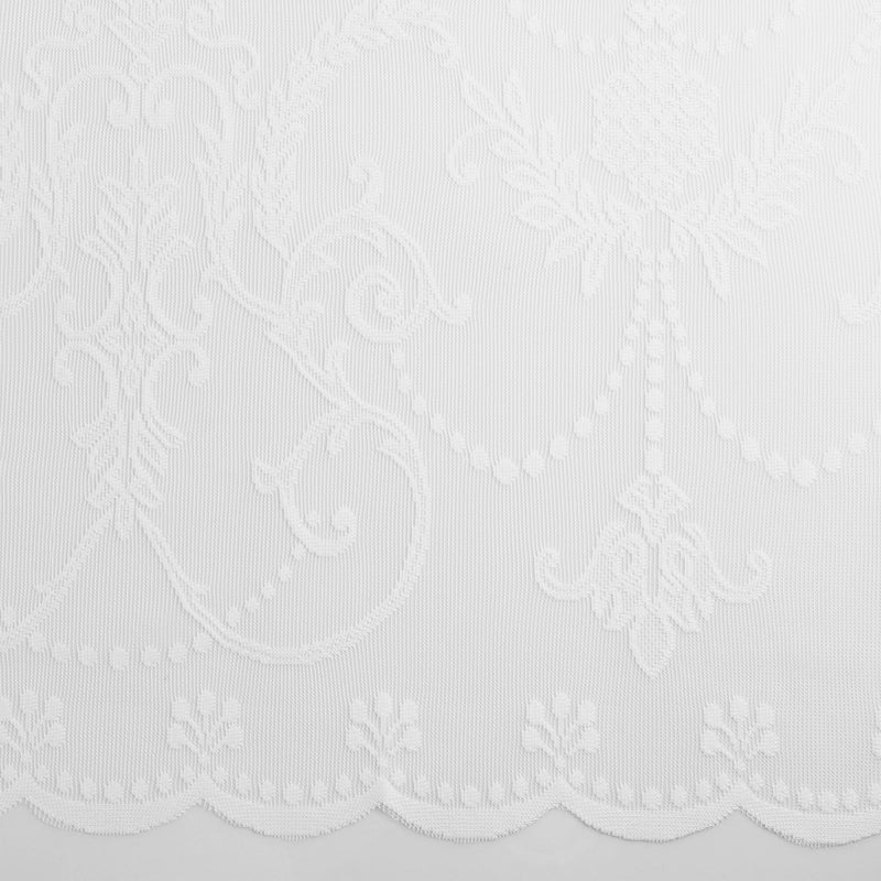 No. 918 Ariella Floral Lace Rod Pocket Curtain Panel, 58" x 63", White - Image 5